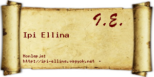 Ipi Ellina névjegykártya
